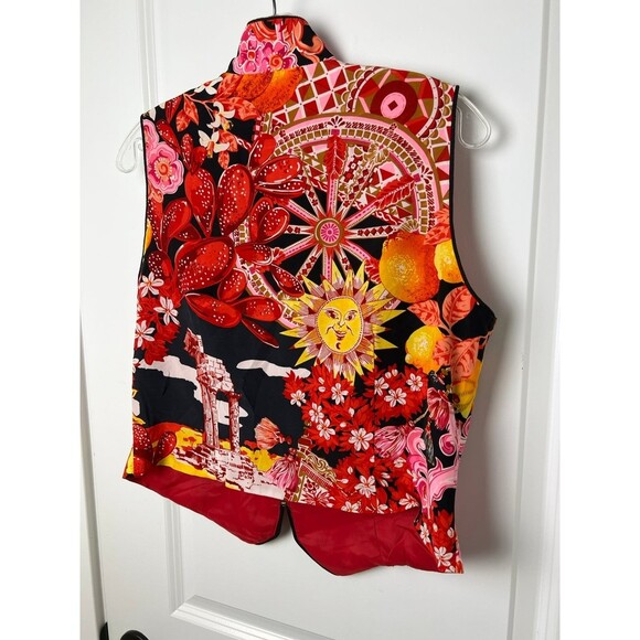 TAPP NEW YORK 100% SILK COLORFUL VESR SIZE LARGE - Picture 6 of 8